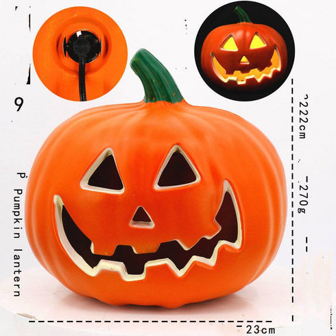 Hollow Plug-in Pumpkin Piles Placed Outdoors In The Park